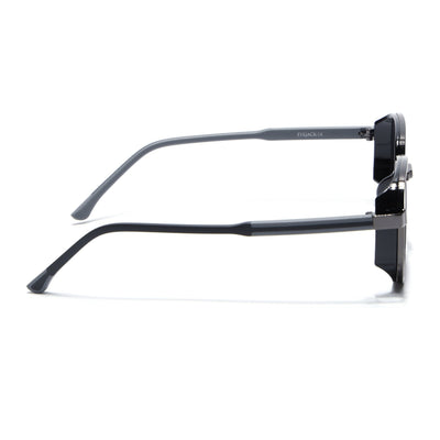 Eyejack Dark Grey Square Sunglasses for Men & Women (80809CL2129)