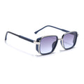 Eyejack Silver & Blue Square Sunglasses for Men & Women (80809CL2130)