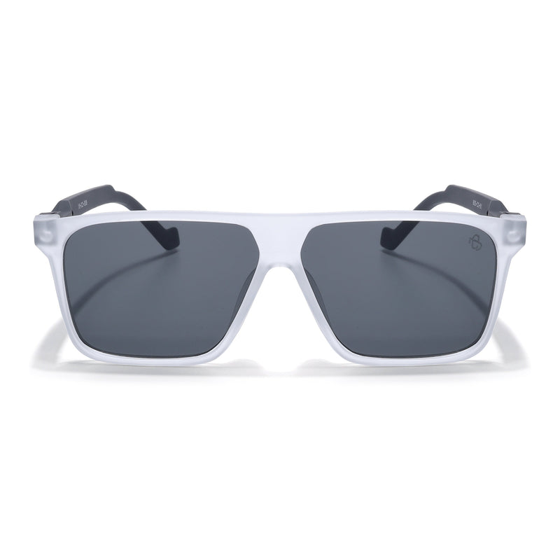 Eyejack Grey Square Sunglasses for Men & Women (805CL1028)