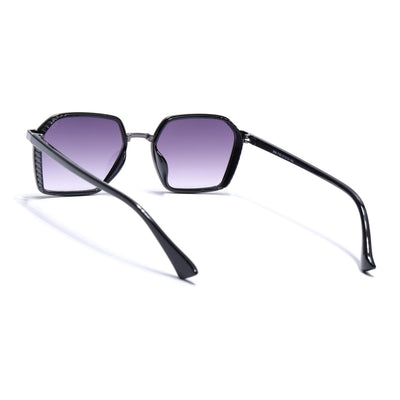 Eyejack Dark Grey Hexagonal Sunglasses for Men & Women (80745CL2133)