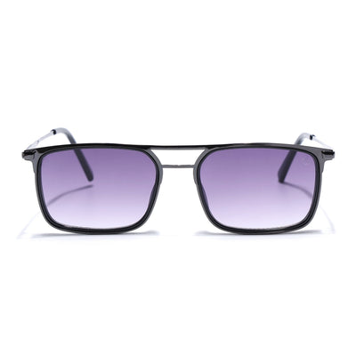 Eyejack Dark Grey Rectangle Sunglasses for Men & Women (80768CL2132)
