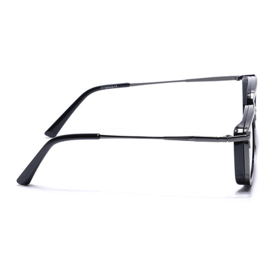 Eyejack Dark Grey Rectangle Sunglasses for Men & Women (80768CL2132)