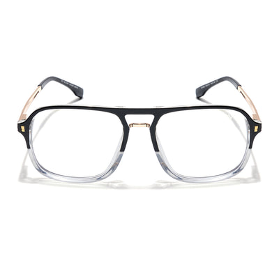 Voyage Veloura Select Black & Transparent Wayfarer Eyeglasses for Men & Women (81082SLMG6189-C3)