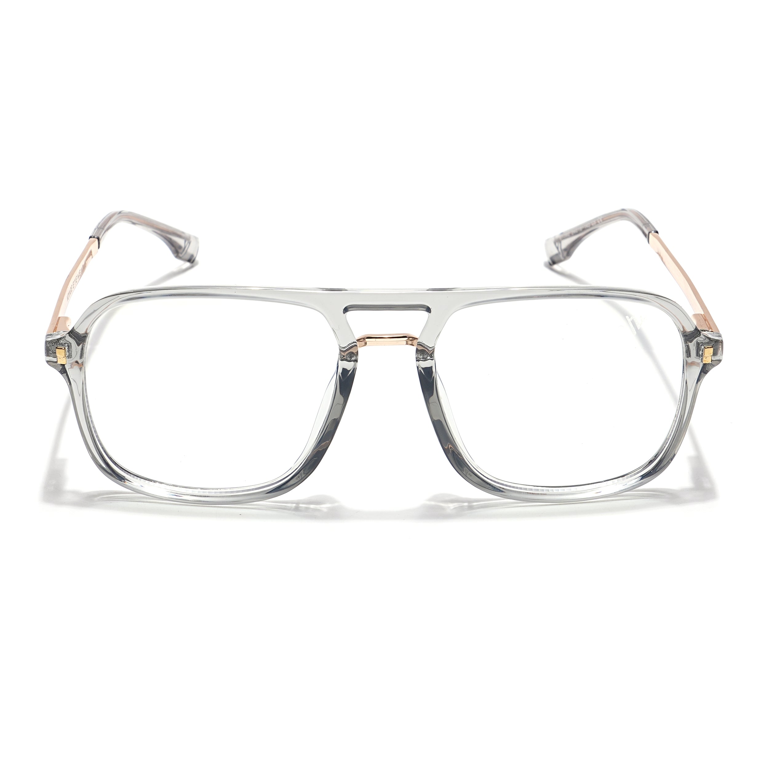 Voyage Veloura Select Silver & Transparent Wayfarer Eyeglasses for Men & Women (81082SLMG6192-C6)