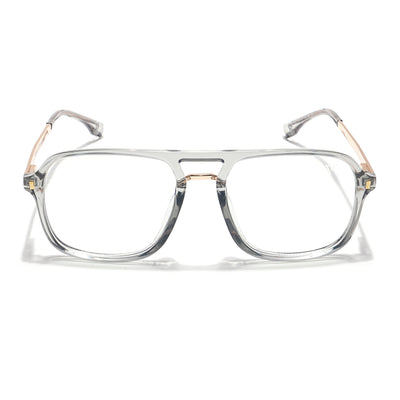 Voyage Veloura Select Silver & Transparent Wayfarer Eyeglasses for Men & Women (81082SLMG6192-C6)