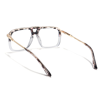 Voyage Veloura Select Demi Brown & Transparent Wayfarer Eyeglasses for Men & Women (81095SLMG6194-C2)