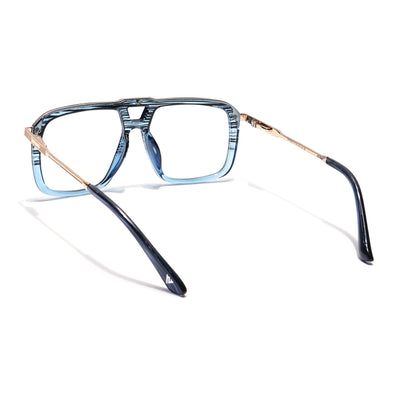 Voyage Veloura Select Black & Blue Wayfarer Eyeglasses for Men & Women (81095SLMG6196-C4)