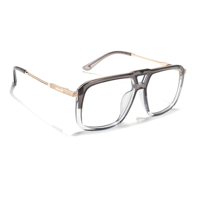 Voyage Veloura Select Silver & Transparent Wayfarer Eyeglasses for Men & Women (81095SLMG6197-C5)