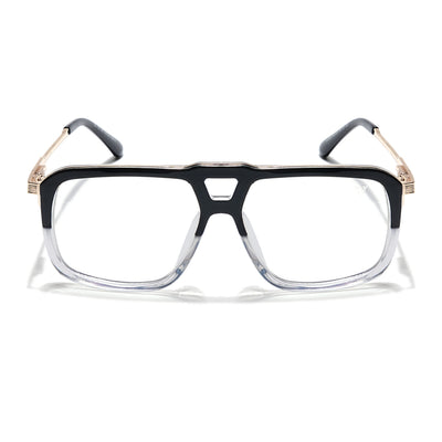 Voyage Veloura Select Black & Transparent Wayfarer Eyeglasses for Men & Women (81095SLMG6198-C6)