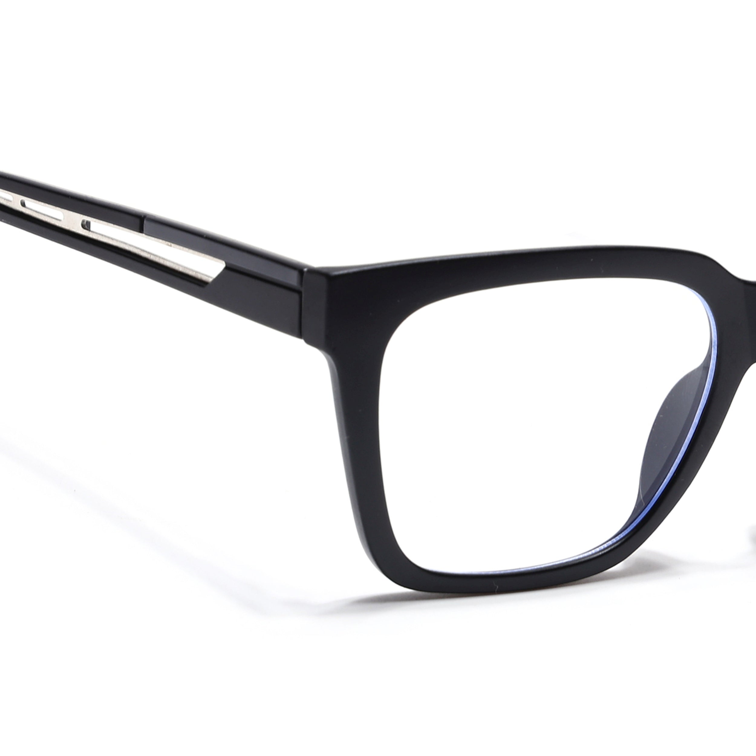 Voyage Lumina Black Wayfarer Eyeglasses for Men & Women (81202MG5391-C1)