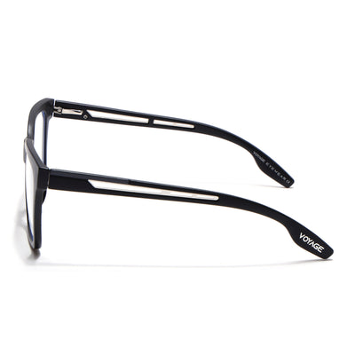 Voyage Lumina Black Wayfarer Eyeglasses for Men & Women (81202MG5391-C1)