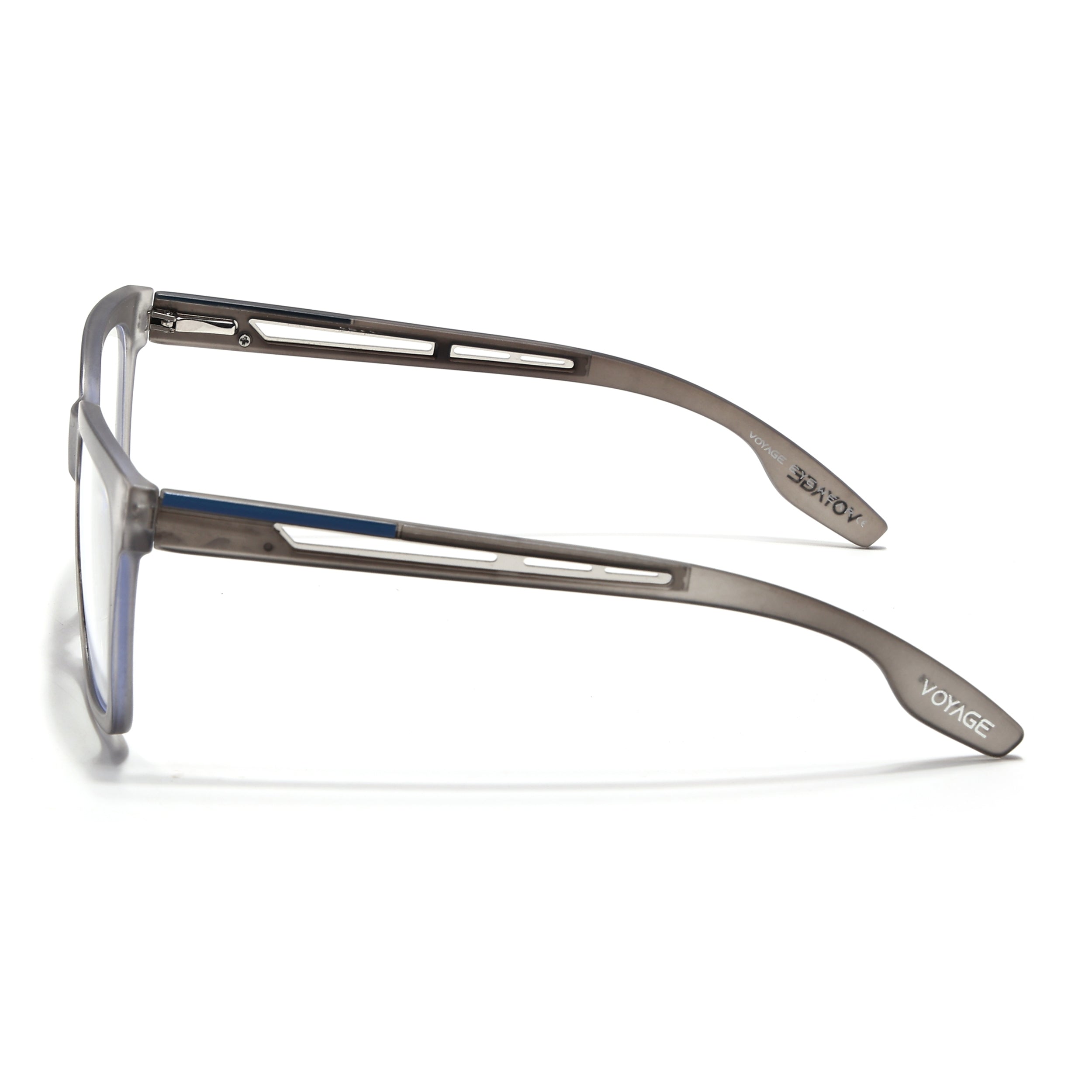 Voyage Lumina Grey Wayfarer Eyeglasses for Men & Women (81202MG5392-C2)