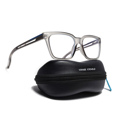 Voyage Lumina Grey Wayfarer Eyeglasses for Men & Women (81202MG5392-C2)
