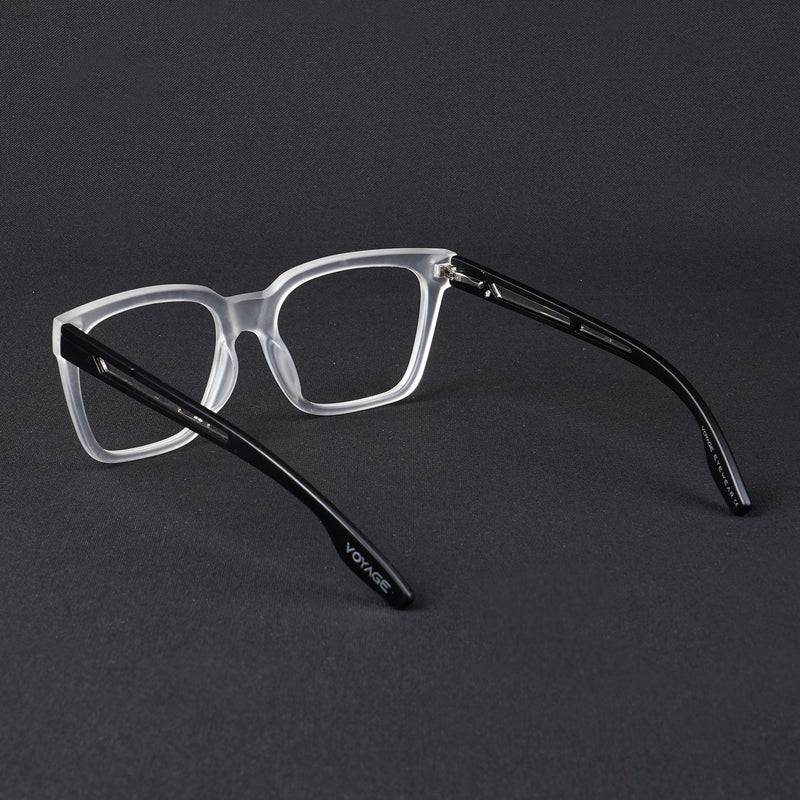 Voyage Lumina Matt Transparent Wayfarer Eyeglasses for Men & Women (81202MG5393-C3)