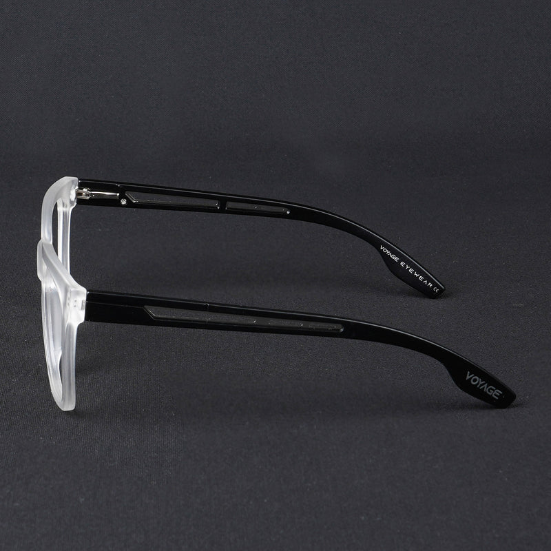 Voyage Lumina Matt Transparent Wayfarer Eyeglasses for Men & Women (81202MG5393-C3)