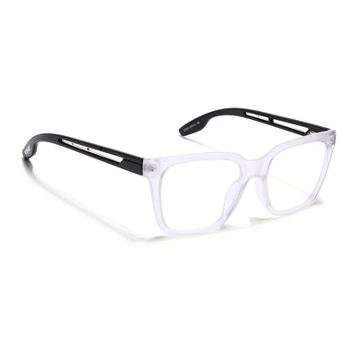 Voyage Lumina Matt Transparent Wayfarer Eyeglasses for Men & Women (81202MG5393-C3)