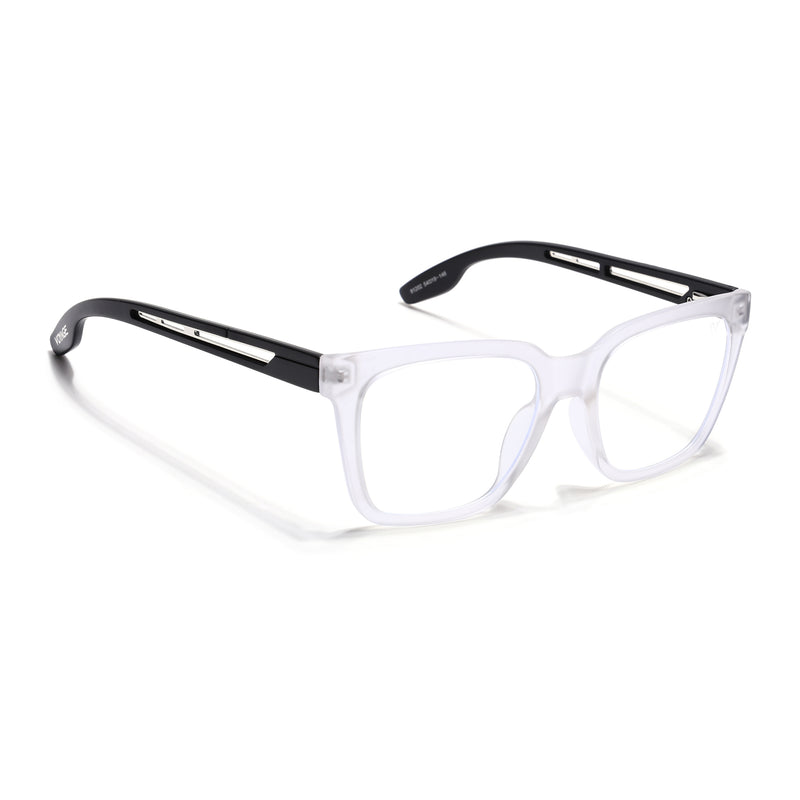 Voyage Lumina Matt Transparent Wayfarer Eyeglasses for Men & Women (81202MG5393-C3)