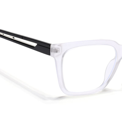 Voyage Lumina Matt Transparent Wayfarer Eyeglasses for Men & Women (81202MG5393-C3)