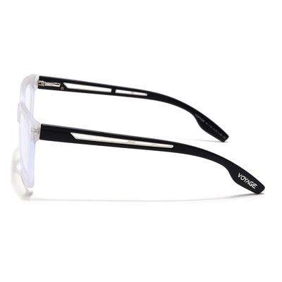 Voyage Lumina Matt Transparent Wayfarer Eyeglasses for Men & Women (81202MG5393-C3)