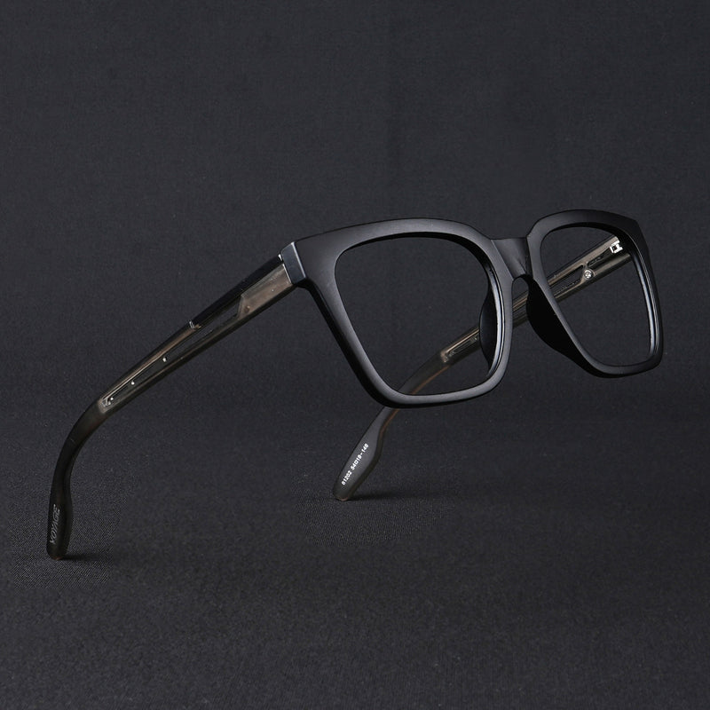 Voyage Lumina Black Wayfarer Eyeglasses for Men & Women (81202MG5394-C4)