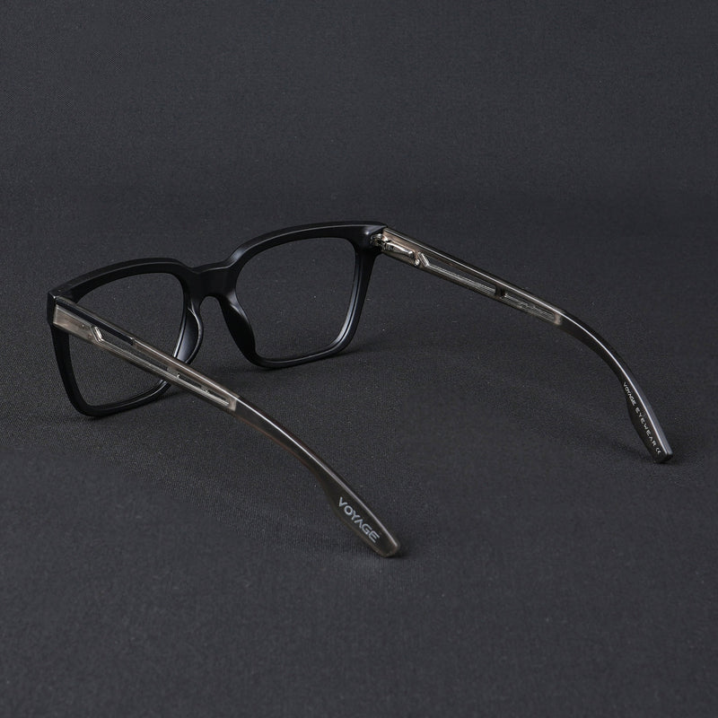 Voyage Lumina Black Wayfarer Eyeglasses for Men & Women (81202MG5394-C4)