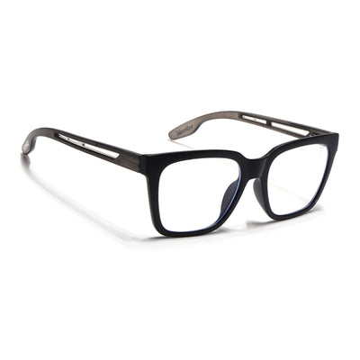 Voyage Lumina Black Wayfarer Eyeglasses for Men & Women (81202MG5394-C4)