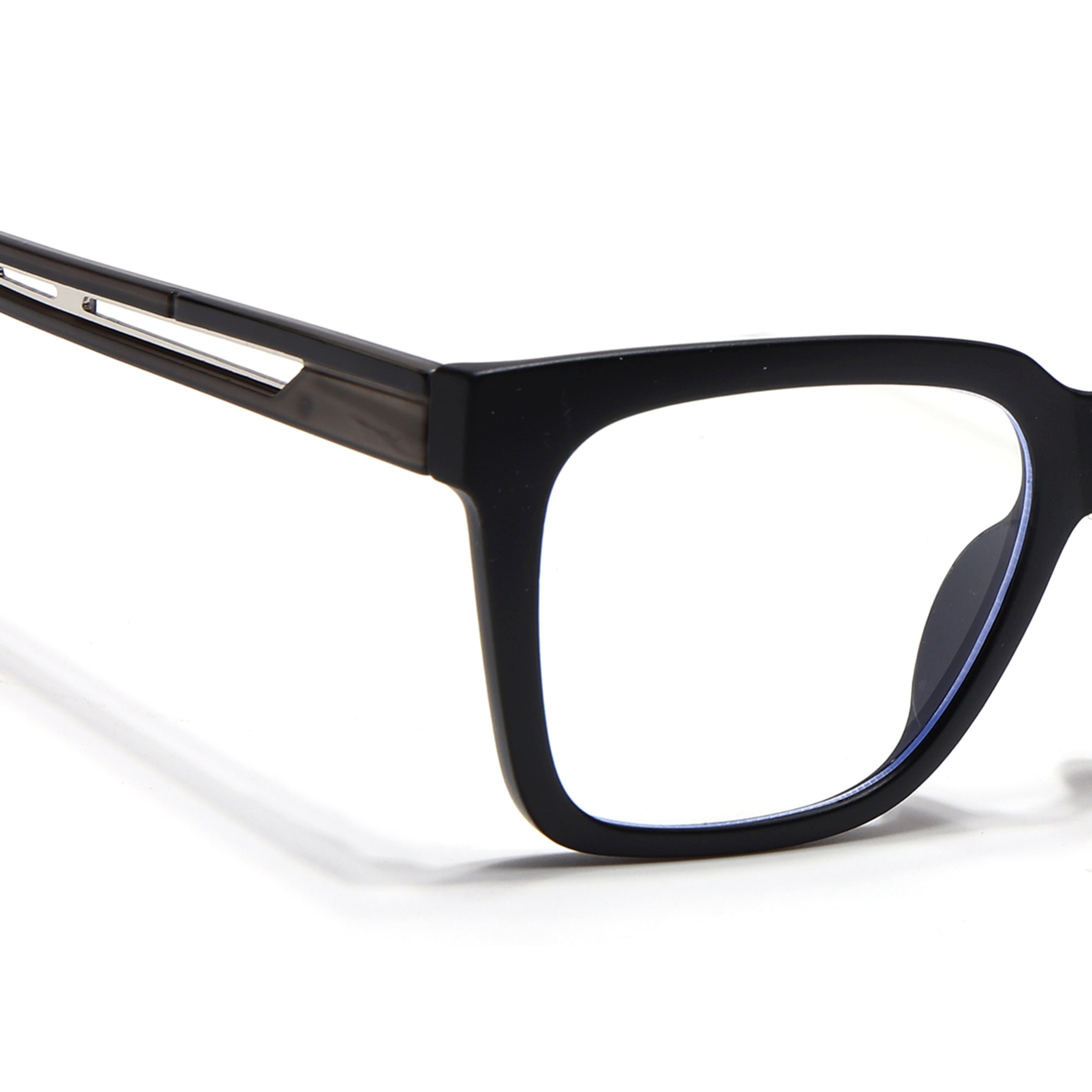 Voyage Lumina Black Wayfarer Eyeglasses for Men & Women (81202MG5394-C4)