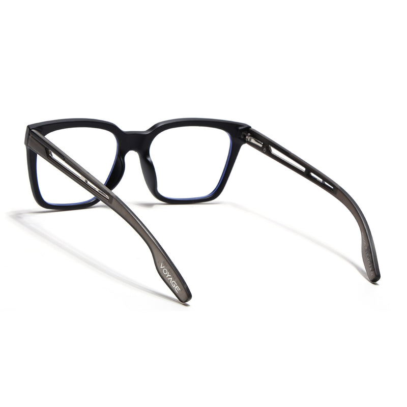 Voyage Lumina Black Wayfarer Eyeglasses for Men & Women (81202MG5394-C4)