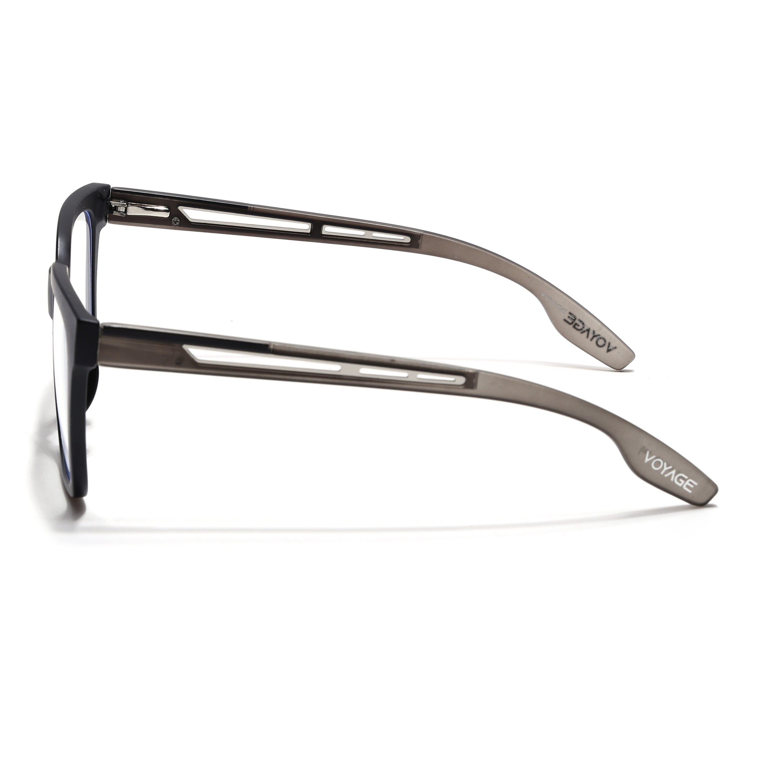 Voyage Lumina Black Wayfarer Eyeglasses for Men & Women (81202MG5394-C4)