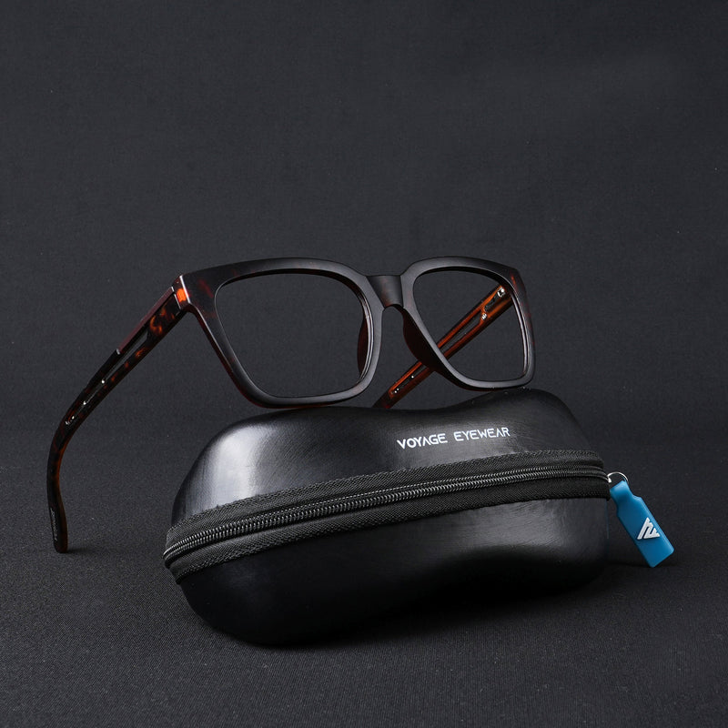Voyage Lumina Demi Brown Wayfarer Eyeglasses for Men & Women (81202MG5395-C5)