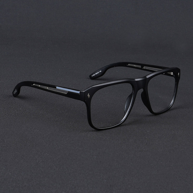 Voyage Lumina Black Wayfarer Eyeglasses for Men & Women (81205MG5396-C1)