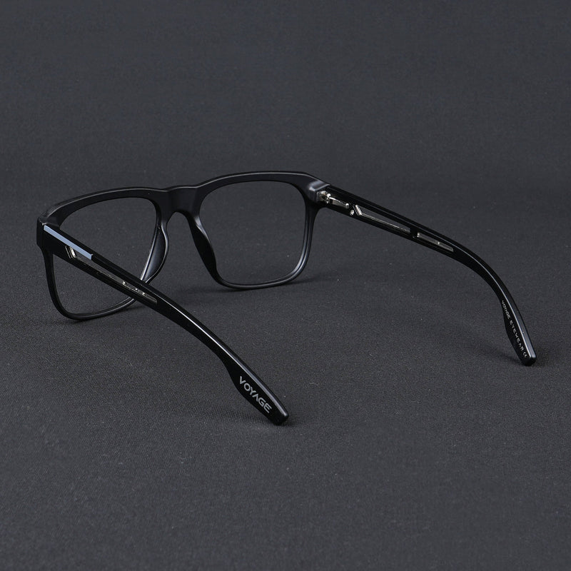 Voyage Lumina Black Wayfarer Eyeglasses for Men & Women (81205MG5396-C1)