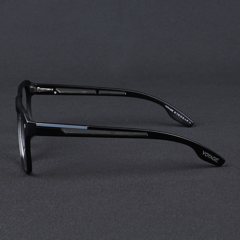 Voyage Lumina Black Wayfarer Eyeglasses for Men & Women (81205MG5396-C1)