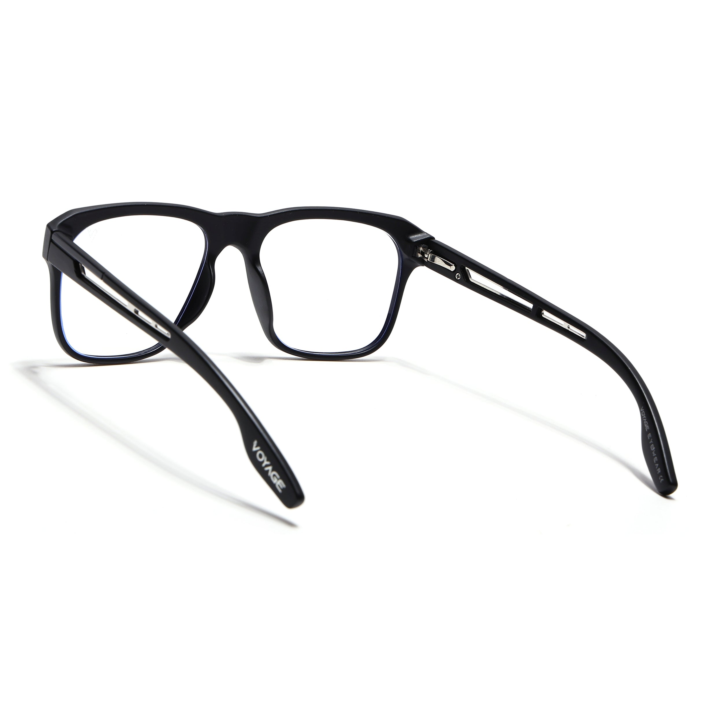 Voyage Lumina Black Wayfarer Eyeglasses for Men & Women (81205MG5396-C1)