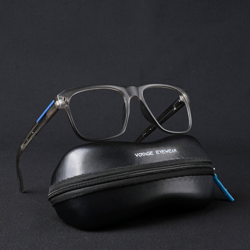Voyage Lumina Grey Wayfarer Eyeglasses for Men & Women (81205MG5397-C2)