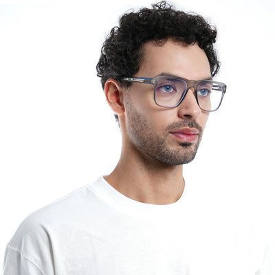 Voyage Lumina Grey Wayfarer Eyeglasses for Men & Women (81205MG5397-C2)