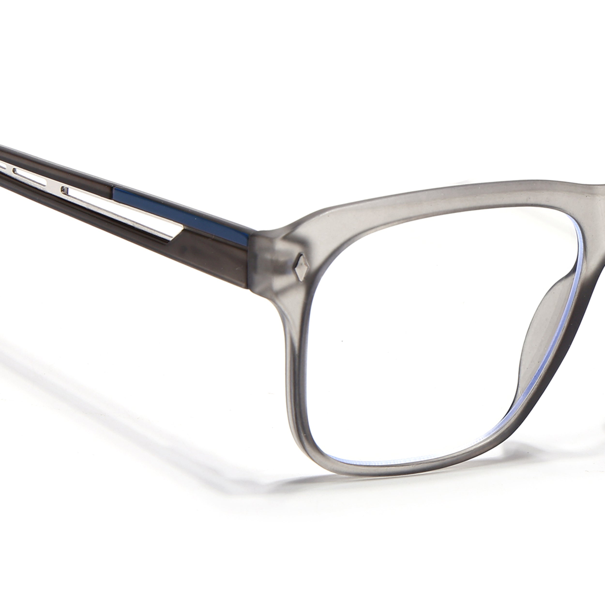 Voyage Lumina Grey Wayfarer Eyeglasses for Men & Women (81205MG5397-C2)