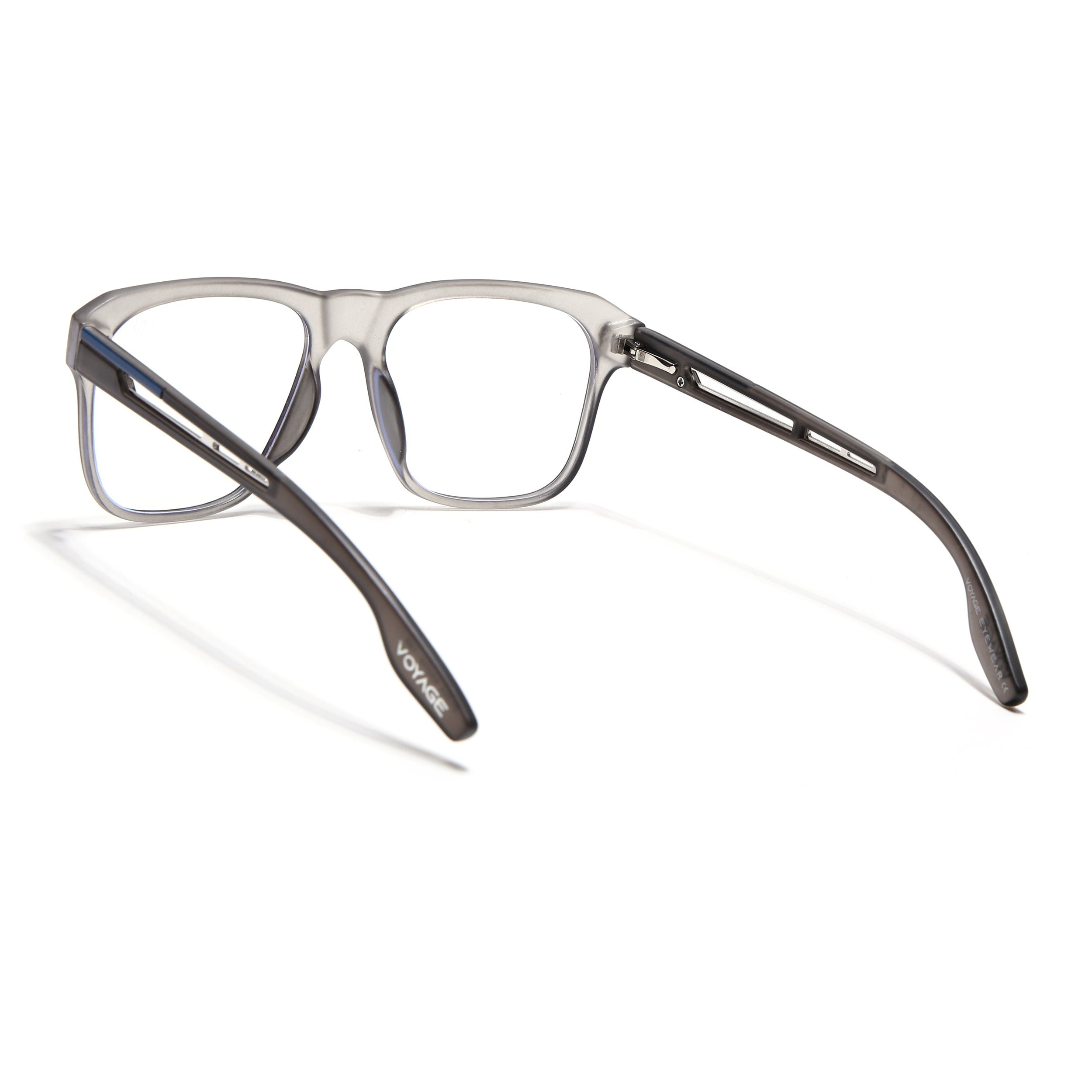 Voyage Lumina Grey Wayfarer Eyeglasses for Men & Women (81205MG5397-C2)