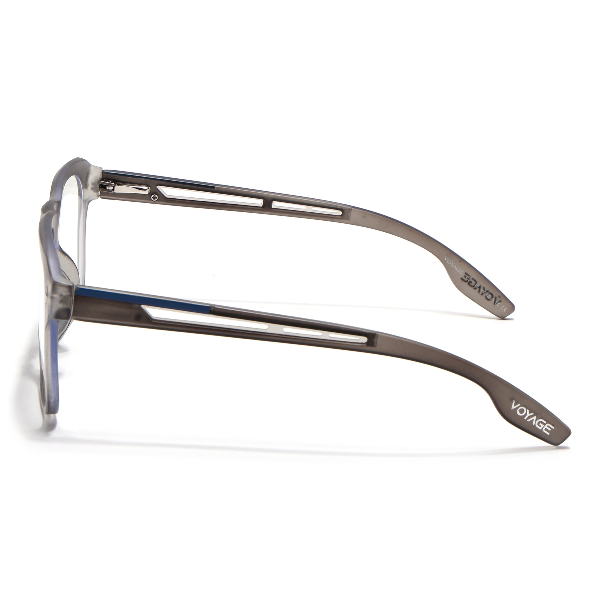 Voyage Lumina Grey Wayfarer Eyeglasses for Men & Women (81205MG5397-C2)