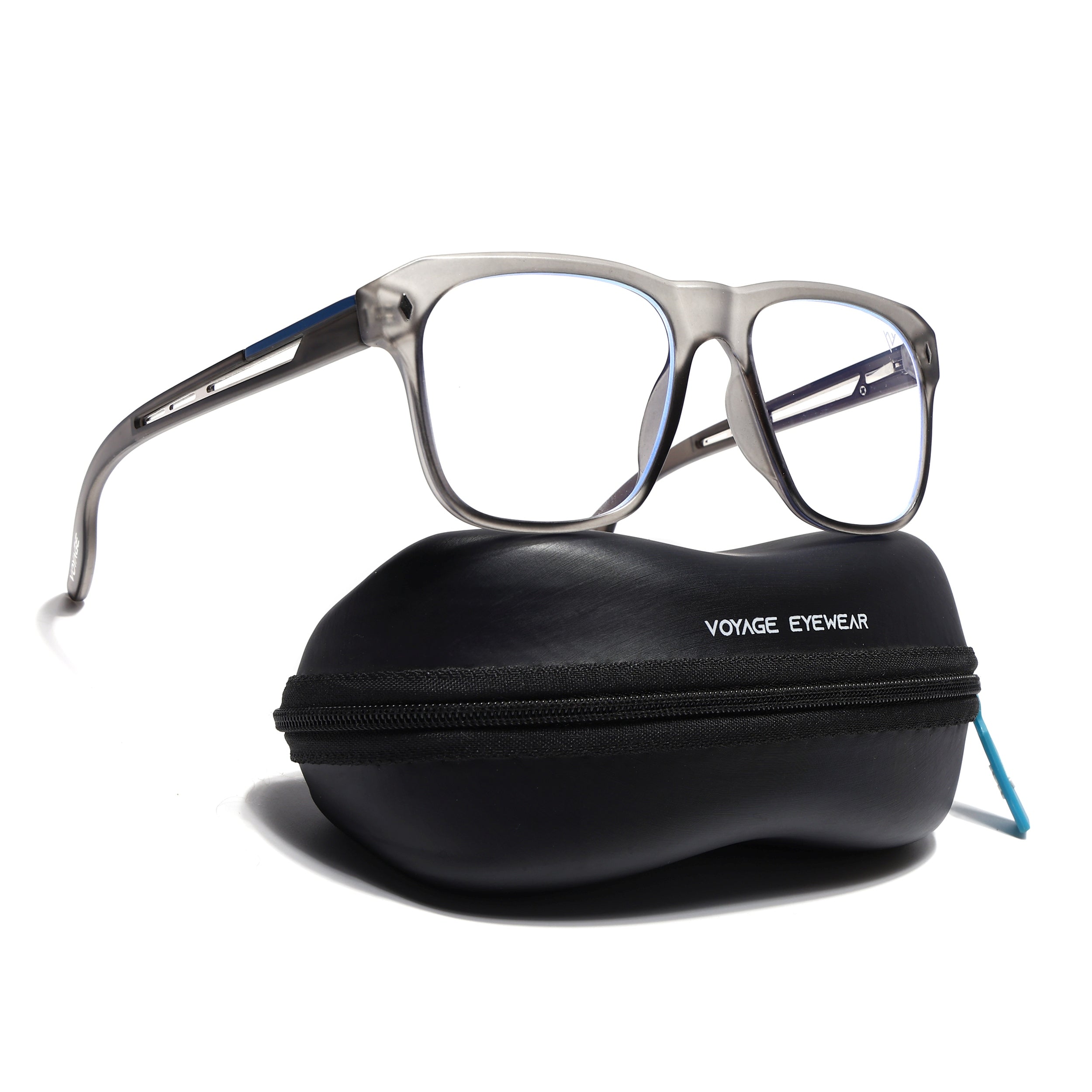 Voyage Lumina Grey Wayfarer Eyeglasses for Men & Women (81205MG5397-C2)