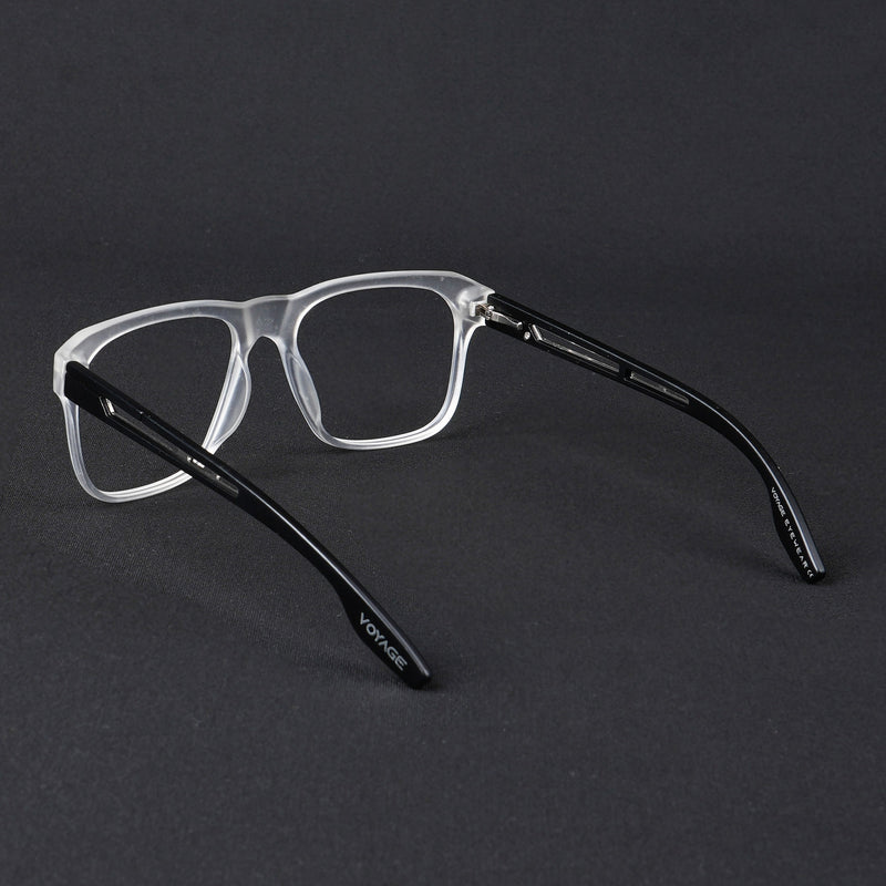 Voyage Lumina Matt Transparent Wayfarer Eyeglasses for Men & Women (81205MG5398-C3)