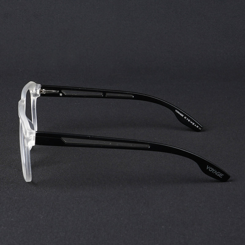 Voyage Lumina Matt Transparent Wayfarer Eyeglasses for Men & Women (81205MG5398-C3)