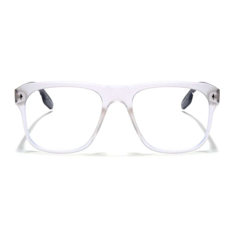 Voyage Lumina Matt Transparent Wayfarer Eyeglasses for Men & Women (81205MG5398-C3)