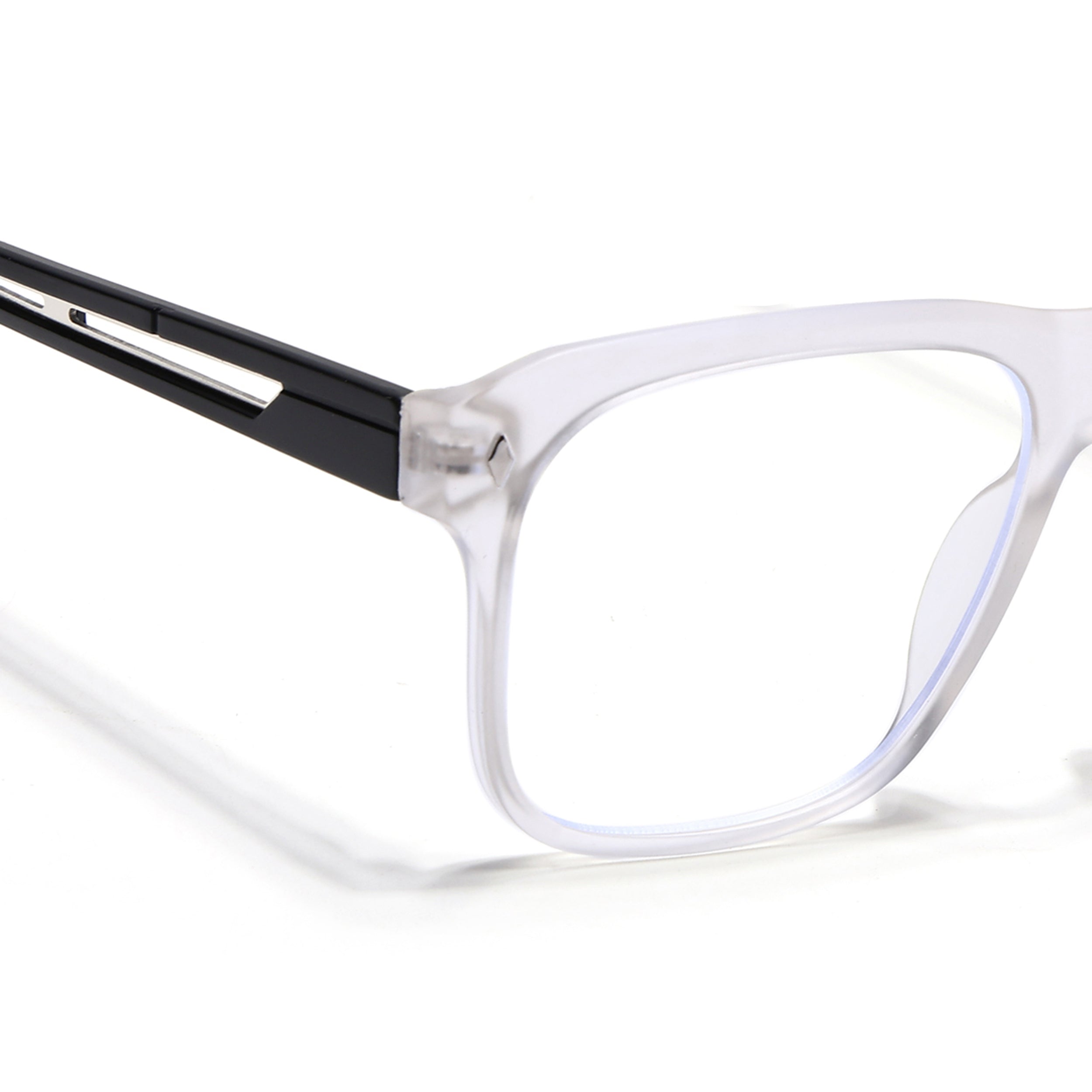 Voyage Lumina Matt Transparent Wayfarer Eyeglasses for Men & Women (81205MG5398-C3)