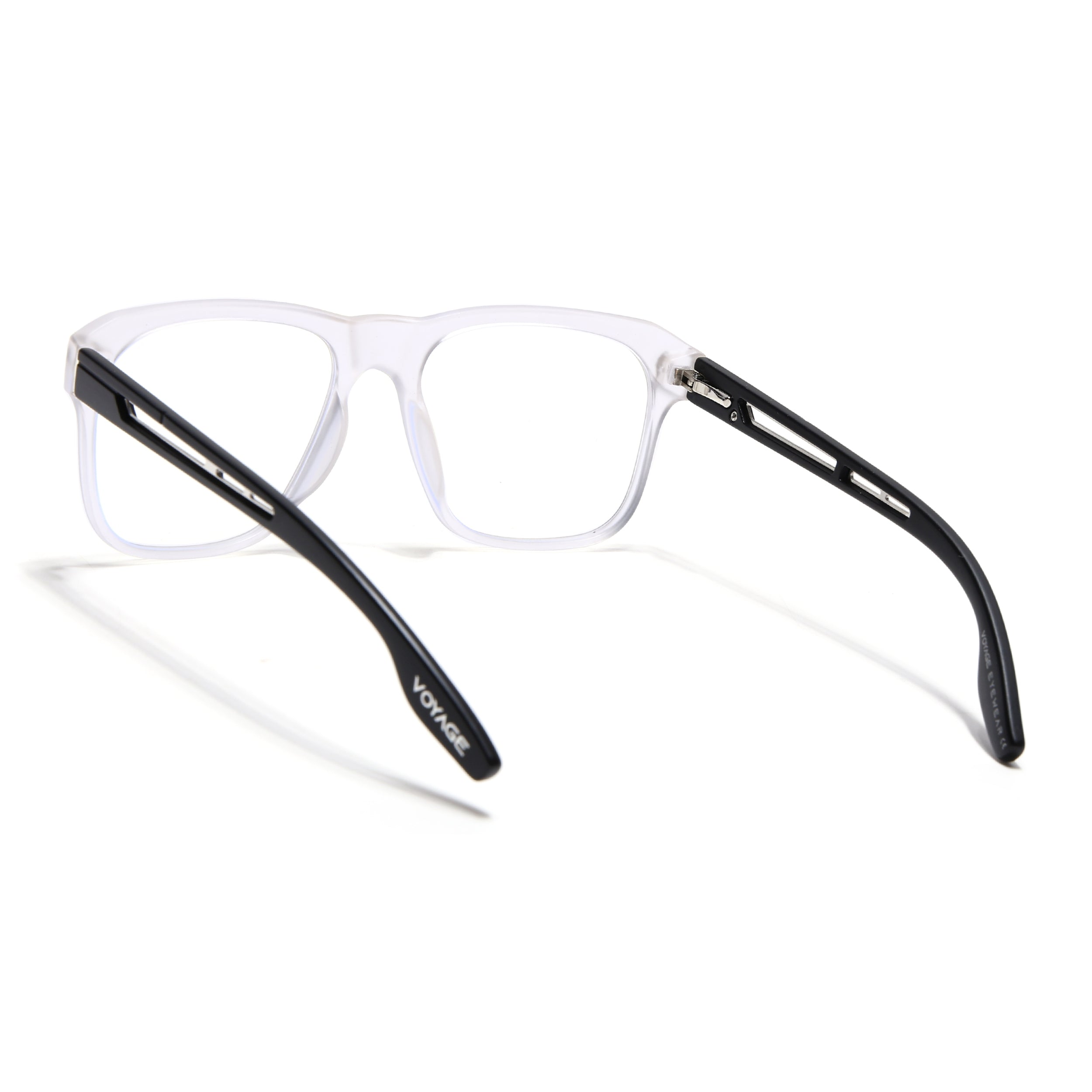 Voyage Lumina Matt Transparent Wayfarer Eyeglasses for Men & Women (81205MG5398-C3)