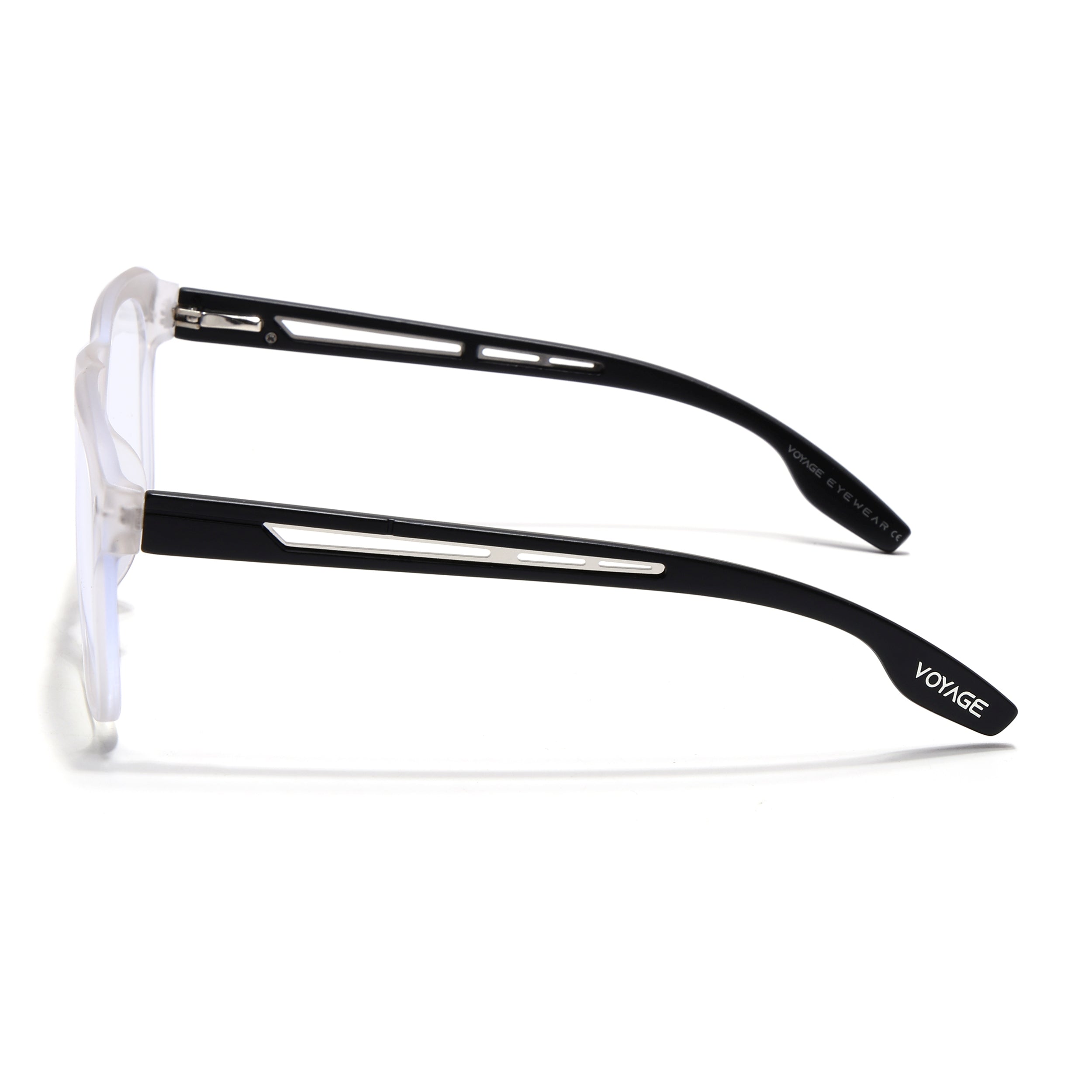 Voyage Lumina Matt Transparent Wayfarer Eyeglasses for Men & Women (81205MG5398-C3)