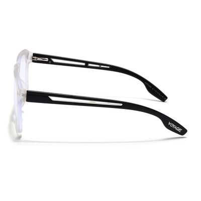 Voyage Lumina Matt Transparent Wayfarer Eyeglasses for Men & Women (81205MG5398-C3)