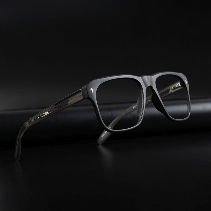 Voyage Lumina Black Wayfarer Eyeglasses for Men & Women (81205MG5399-C4)