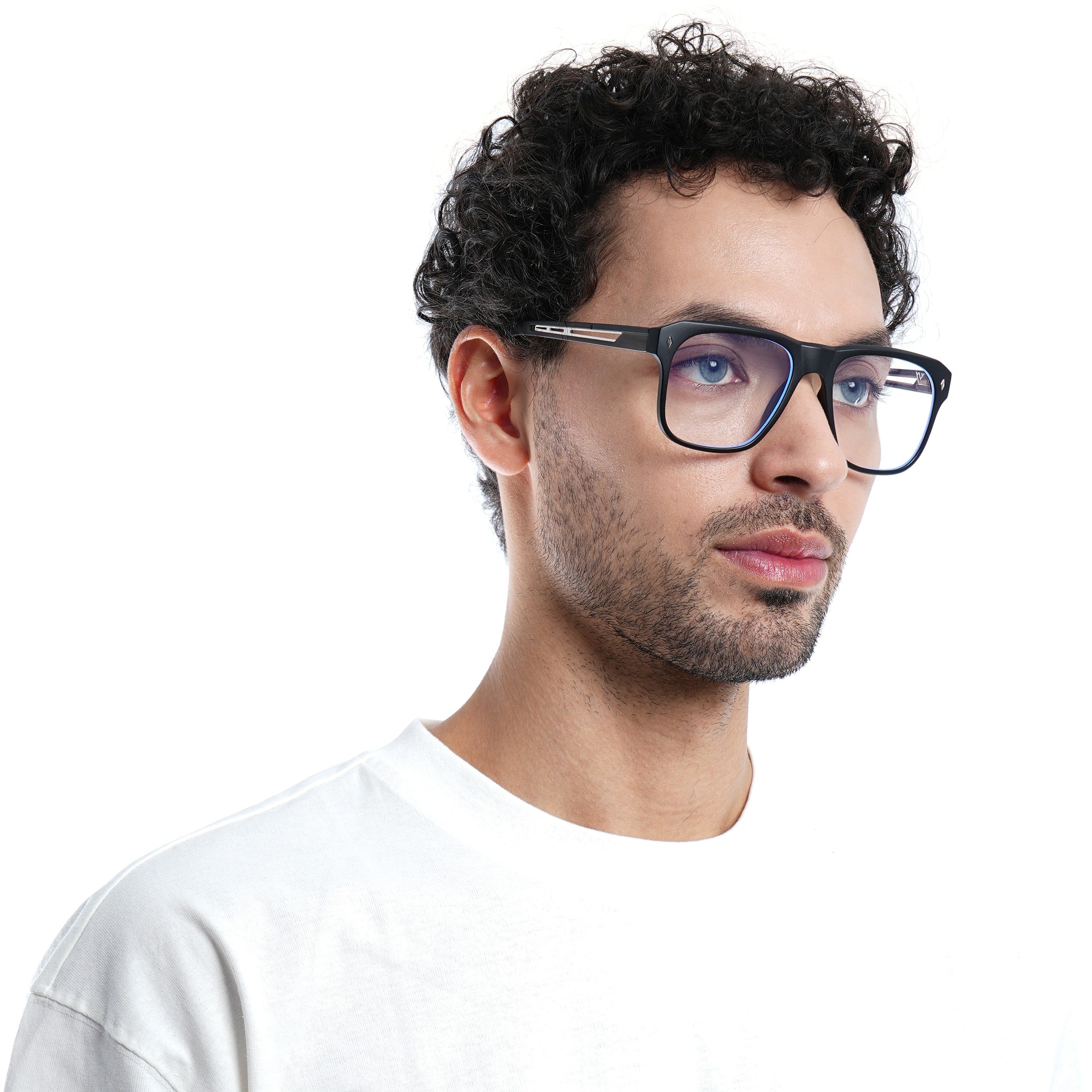 Voyage Lumina Black Wayfarer Eyeglasses for Men & Women (81205MG5399-C4)