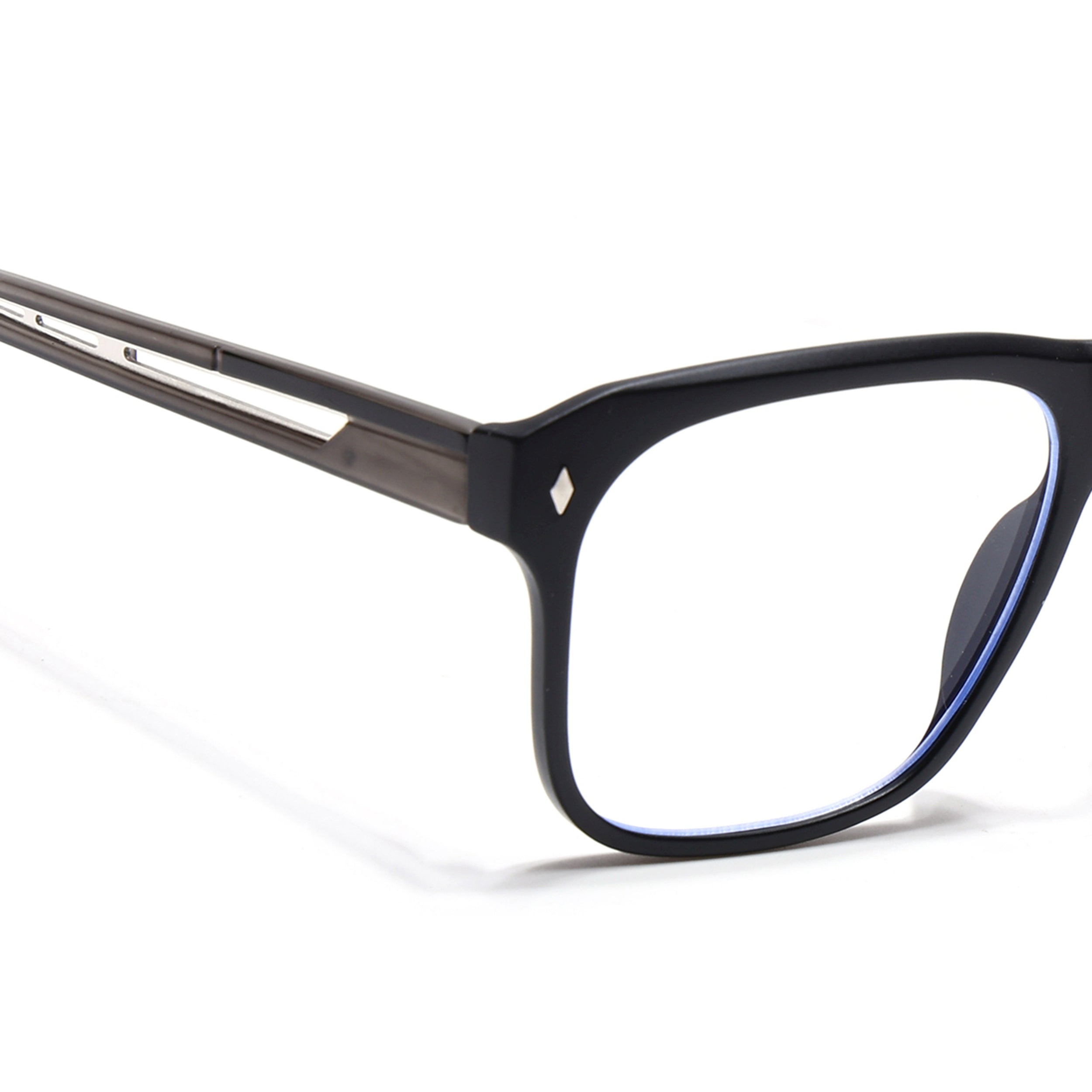 Voyage Lumina Black Wayfarer Eyeglasses for Men & Women (81205MG5399-C4)